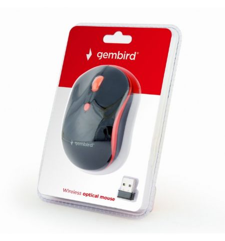 Gembird MUSW-4B-03-R, Wireless Optical Mouse, 2.4GHz, 4-button, 800/1200/1600dpi, Nano Reciver, USB, Black/Red Gembird MUSW-4B-03-R, Wireless Optical Mouse, 2.4GHz, 4-button, 800/1200/1600dpi, Nano Reciver, USB, Black/Red