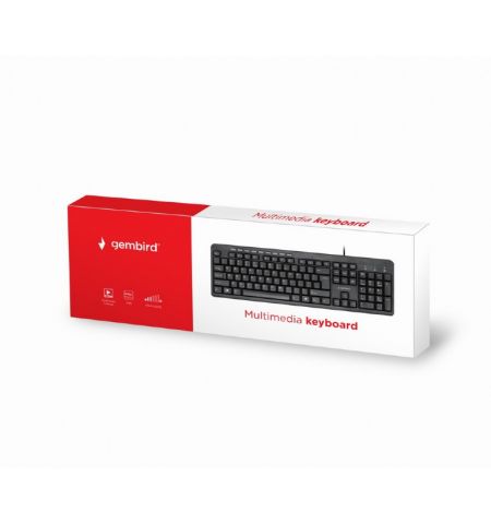 Gembird KB-UM-106-RU Multimedia keyboard, Silent, 9 hotkeys, USB, Black Gembird KB-UM-106-RU Multimedia keyboard, Silent, 9 hotkeys, USB, Black