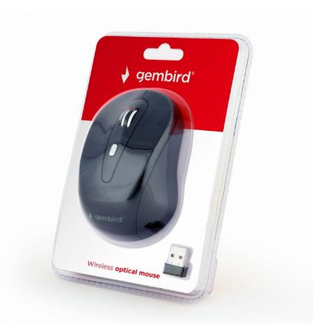 Gembird MUSW-6B-01, Wireless Optical Mouse, 2.4GHz, 6-button, 800/1200/1600dpi, Nano Reciver, USB, Black Gembird MUSW-6B-01, Wireless Optical Mouse, 2.4GHz, 6-button, 800/1200/1600dpi, Nano Reciver, USB, Black