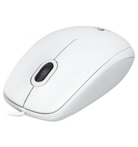 Logitech B100 Optical Mouse, White, USB, OEM Logitech B100 Optical Mouse, White, USB, OEM