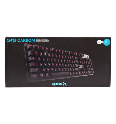 Logitech Mechanical Gaming Keyboard G413 Carbon, Backlighting RED LED, Romer G, USB Logitech Mechanical Gaming Keyboard G413 Carbon, Backlighting RED LED, Romer G, USB