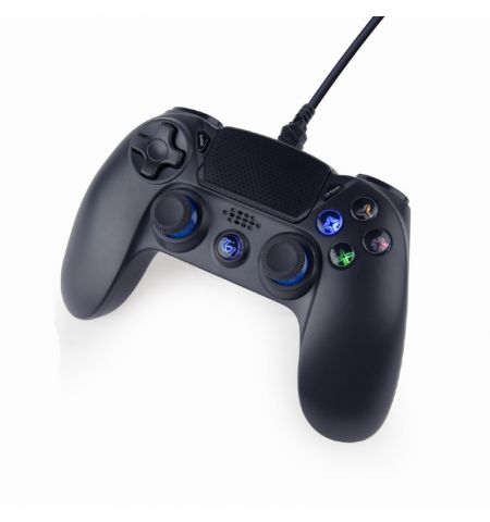 Gembird JPD-PS4U-01 Wired vibration game controller for PlayStation 4 or PC, Black
