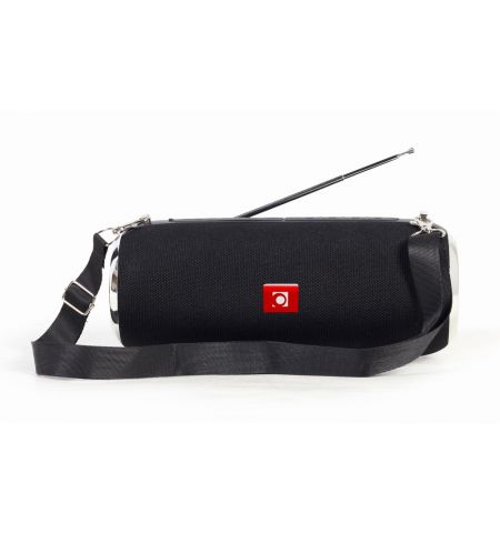 Gembird SPK-BT-17, Portable Bluetooth speaker with FM-radio, 10W (2x5W) RMS, Bluetooth v.5.1, Handsfree profile (Built-in microphone), microSD, built-in lithium battery -1200 Up to 7 hours, AUX stereo input, Black