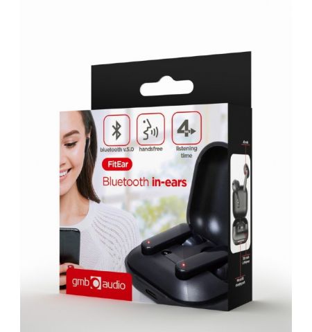Casti Gembird FitEar-X100B, Black