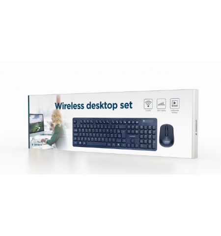 Gembird KBS-WCH-03, Wireless desktop set, black, US-layout, Black Gembird KBS-WCH-03, Wireless desktop set, black, US-layout, Black