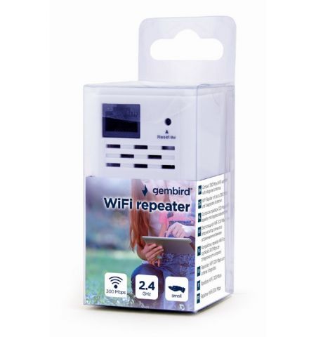 Wi-Fi repeater Gembird WNP-RP300-03 / N300 / Wi-Fi4 / 1 x 10/100M RJ45 / White Wi-Fi repeater Gembird WNP-RP300-03 / N300 / Wi-Fi4 / 1 x 10/100M RJ45 / White