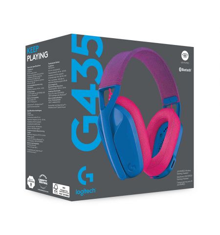 Наушники Logitech Gaming G435 LIGHTSPEED Wireless, Blue