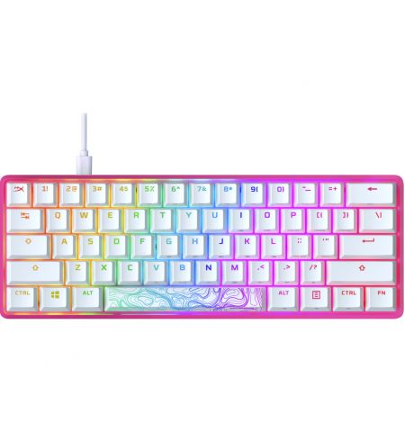 Tastatura HYPERX Alloy Origins 60 Pink, HX Red key switch [572Y6AA#ACB]
