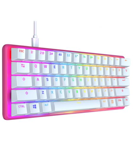 Tastatura HYPERX Alloy Origins 60 Pink, HX Red key switch [572Y6AA#ACB]