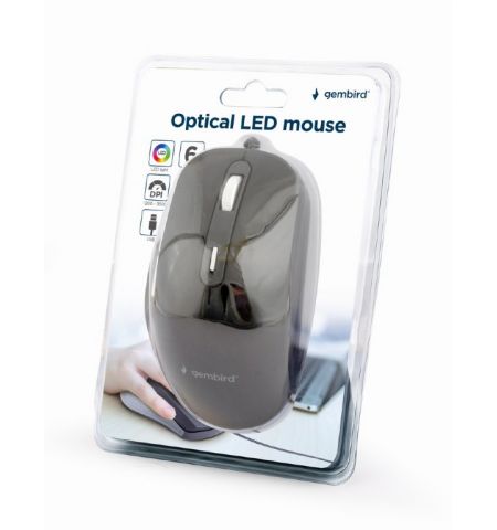 Мышь Gembird MUS-6B-02 / Optical Mouse / 1600dpi / USB Мышь Gembird MUS-6B-02 / Optical Mouse / 1600dpi / USB
