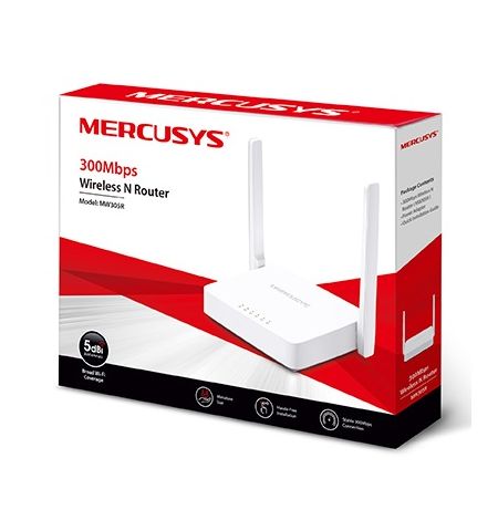 Wireless Router MERCUSYS MW305R / N300 / Wi-Fi4 / 1WAN+4LAN / 2 external antennas Wireless Router MERCUSYS MW305R / N300 / Wi-Fi4 / 1WAN+4LAN / 2 external antennas