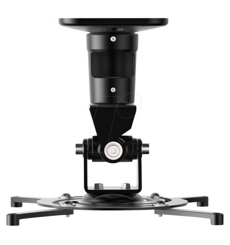 PureMounts PM-SPIDER-PLUS-B Suspension Bracket for Projector, Ceiling to Projector 225mm, tilt: +/- 180°, swivel:180°, rotade: 360°, max 15kg, Black