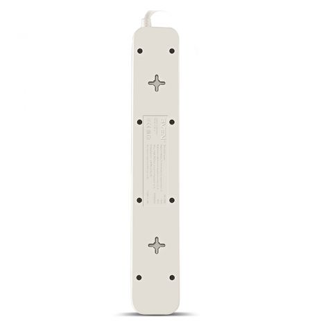 Surge Protector SVEN SF-05LU, 5 Sockets + 2 USB (2,4 A) , 1.8m, White,