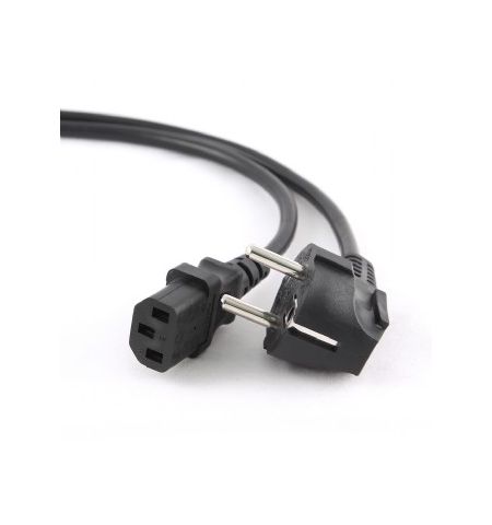 Power cord PC-186-VDE-3M, 3m, Schuko input and right angled C13 output,