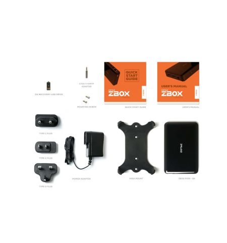 Mini PC ZOTAC ZBOX-PI335-GK-W3C / Intel Celeron / 4GB / 64GB / Win10Pro / Black