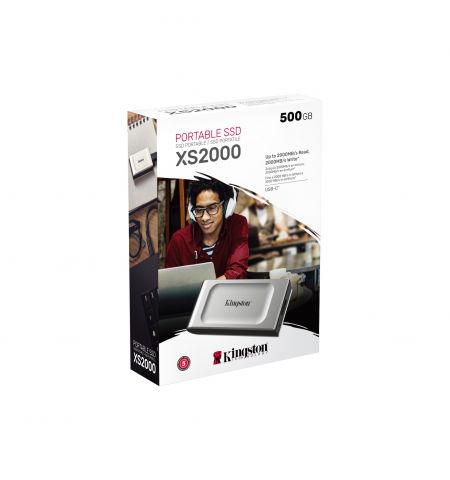 SSD extern portabil Kingston XS2000, 500GB, USB Type-C 3.2 Gen 2x2