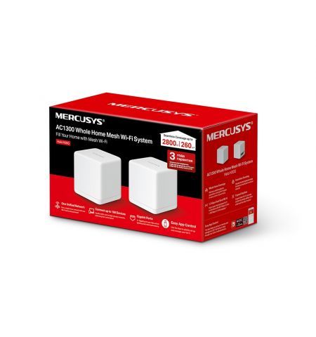 Mesh Wi-Fi System MERCUSYS Halo H30G (2-pack)  / AC1300 Dual Band / 2 x Gigabit LAN Port Mesh Wi-Fi System MERCUSYS Halo H30G (2-pack)  / AC1300 Dual Band / 2 x Gigabit LAN Port