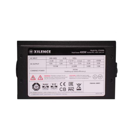 Bloc de alimentare 400W  XILENCE  "Performance C" Series,  XP400R6 (XN041) Bloc de alimentare 400W  XILENCE  "Performance C" Series,  XP400R6 (XN041)