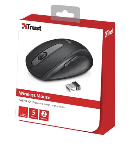 Trust EasyClick Wireless Optical Mouse, 2.4GHz, Nano receiver, Trust EasyClick Wireless Optical Mouse, 2.4GHz, Nano receiver,