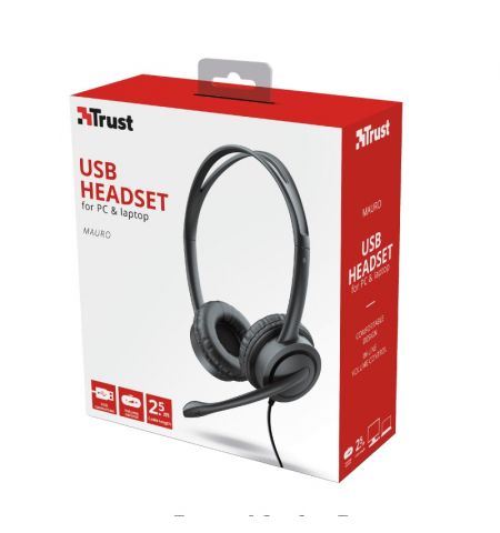 Casti Trust  Mauro / USB / Black