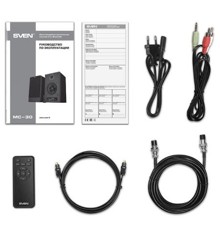 SVEN MC-30 Black, 2.0 / 2x100W RMS, D-CLASS AMPLIFIER WITH DSP, remote