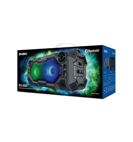 SVEN PS-500 Black, Bluetooth Portable Speaker, 36W RMS, Effective