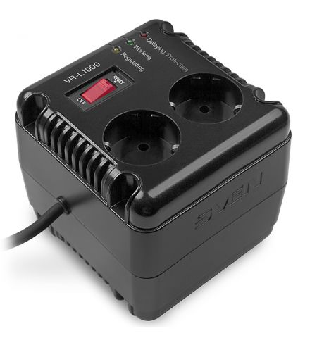 SVEN VR-L1000, 320W, Automatic Voltage Regulator, 2x Schuko outlets,