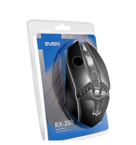 SVEN RX-200, Optical Mouse, Backlighting, 800-1600 dpi, 3+1 Button, SVEN RX-200, Optical Mouse, Backlighting, 800-1600 dpi, 3+1 Button,