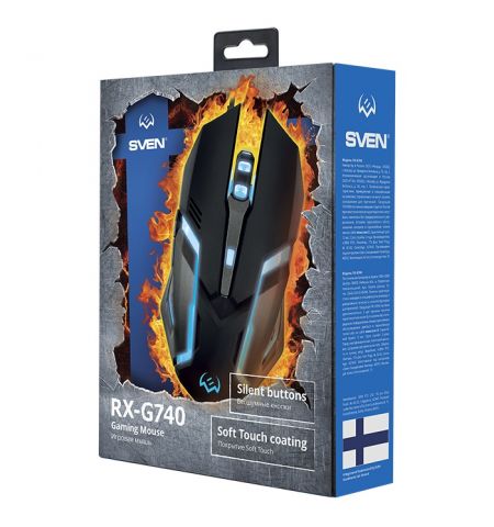 SVEN RX-G740 Gaming, Optical Mouse, 800/1200/1800/2400 dpi, 5+1 SVEN RX-G740 Gaming, Optical Mouse, 800/1200/1800/2400 dpi, 5+1