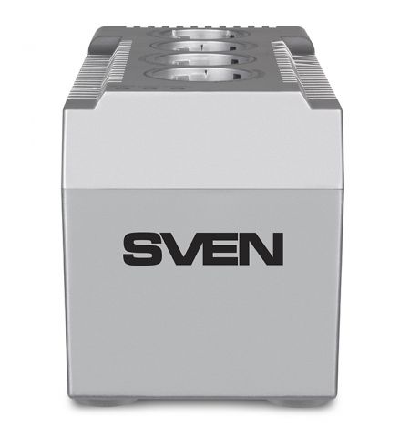SVEN VR-F1000, 320W, Automatic Voltage Regulator, 4x Schuko outlets, Input voltage: 180-285V, Output voltage: 230V ± 10%, input and output voltage digital indicator on the front panel, Power supply delay function, metal body, Black SVEN VR-F1000, 320W, Automatic Voltage Regulator, 4x Schuko outlets, Input voltage: 180-285V, Output voltage: 230V ± 10%, input and output voltage digital indicator on the front panel, Power supply delay function, metal body, Black