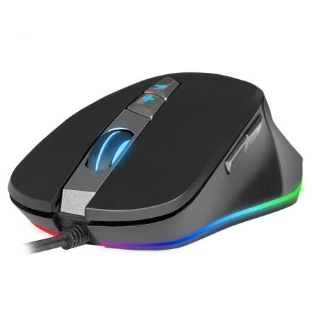SVEN RX-G970 Gaming, Optical Mouse, 600-4000 dpi, 6+1 buttons (scroll wheel),  DPI switching modes, Two navigation buttons (Forward and Back), RGB backlight, Soft Touch coating, USB, 1.8m, Black SVEN RX-G970 Gaming, Optical Mouse, 600-4000 dpi, 6+1 buttons (scroll wheel),  DPI switching modes, Two navigation buttons (Forward and Back), RGB backlight, Soft Touch coating, USB, 1.8m, Black