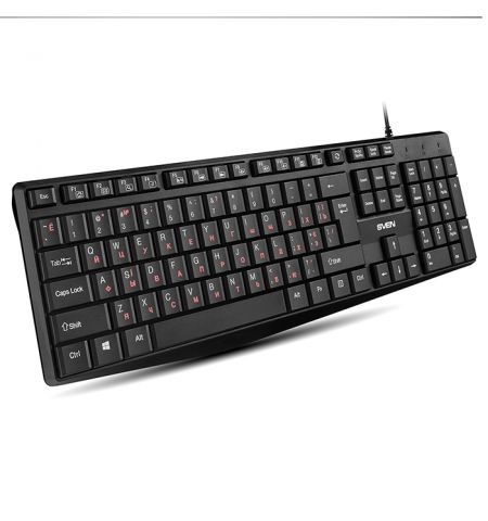 SVEN KB-S305, Keyboard, Waterproof design, Traditional layout, Comfortable, 12 Media (FN) Keys, USB, 1.5m, Black SVEN KB-S305, Keyboard, Waterproof design, Traditional layout, Comfortable, 12 Media (FN) Keys, USB, 1.5m, Black