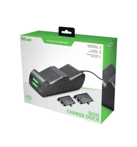 Trust Gaming GXT 247 Duo Charging Dock for Xbox One, Including 2 x 800mAh Trust Gaming GXT 247 Duo Charging Dock for Xbox One, Including 2 x 800mAh