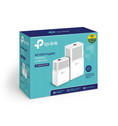 Адаптеры Powerline TP-LINK TL-WPA7510 Kit / 1000Mbps  / 1 Gigabit LAN Port Адаптеры Powerline TP-LINK TL-WPA7510 Kit / 1000Mbps  / 1 Gigabit LAN Port