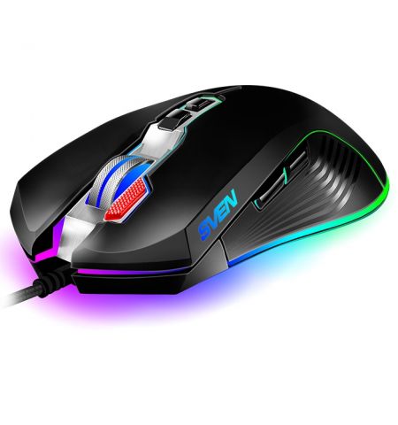 SVEN RX-G850 RGB Gaming, Optical Mouse, 500-6400 dpi, 7+1 buttons (scroll wheel),  DPI switching modes, USB SVEN RX-G850 RGB Gaming, Optical Mouse, 500-6400 dpi, 7+1 buttons (scroll wheel),  DPI switching modes, USB