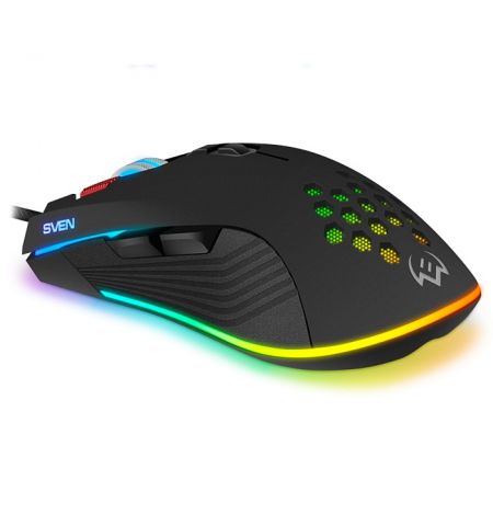 SVEN RX-G850 RGB Gaming, Optical Mouse, 500-6400 dpi, 7+1 buttons (scroll wheel),  DPI switching modes, USB SVEN RX-G850 RGB Gaming, Optical Mouse, 500-6400 dpi, 7+1 buttons (scroll wheel),  DPI switching modes, USB