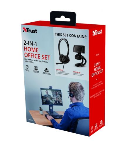 Trust Doba 2-in-1 Home Office Set, includes Trino HD 720p webcam and Trust Doba 2-in-1 Home Office Set, includes Trino HD 720p webcam and