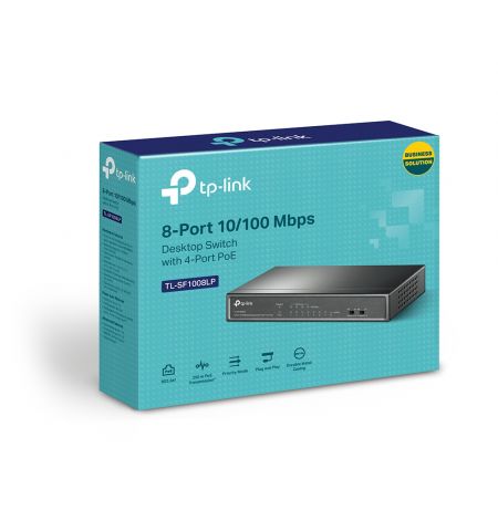 PoE Switch TP-LINK TL-SF1008LP / 8 port / 100Mb / RJ45 / steel case PoE Switch TP-LINK TL-SF1008LP / 8 port / 100Mb / RJ45 / steel case