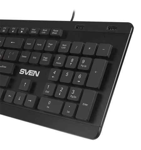 SVEN KB-E5700H, Keyboard, Waterproof construction, 104 keys, 12