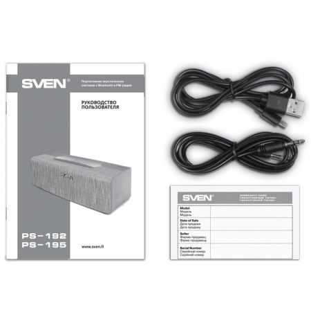 SVEN PS-192, black (16W, Bluetooth, FM, USB, microSD, 2400mA*h)