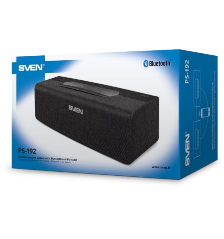 SVEN PS-192, black (16W, Bluetooth, FM, USB, microSD, 2400mA*h)