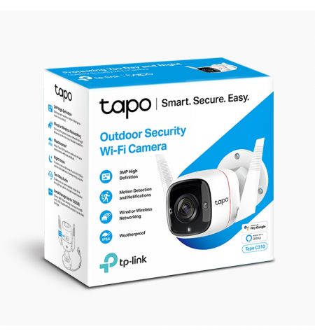 Smart Outdoor Camera TP-LINK Tapo C310, White Smart Outdoor Camera TP-LINK Tapo C310, White