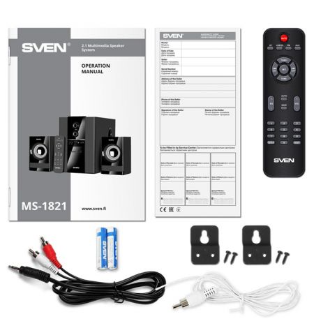 Boxe 2.1 SVEN MS-1821 / 44W RMS / Bluetooth / Black