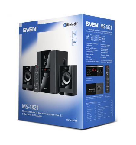 Boxe 2.1 SVEN MS-1821 / 44W RMS / Bluetooth / Black
