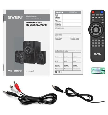 Boxe 2.1 SVEN MS-2070 / 60W RMS / Bluetooth / Black