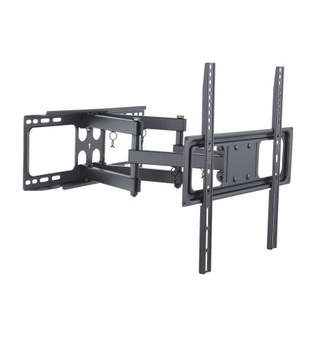 TV-Wall Mount for 32-80" - PureMounts "FM50-600", Tilted, up to 60kg, Tilt:+5°/- 15°, swivel:  180°,  level: +/- 3°, 69-615 mm wall distance, max.VESA 600x400, Steel black