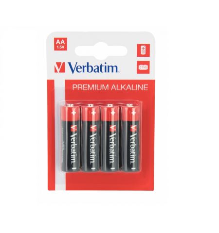 Verbatim Alcaline Battery AA, 4pcs, Blister pack