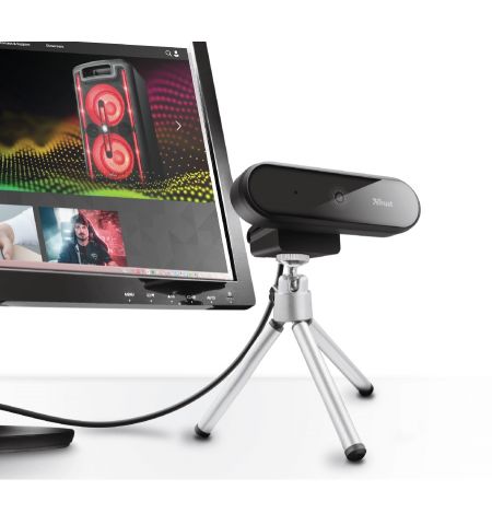 Trust Tyro Full HD Webcam, Full HD 1080p resolution and auto-focus, tripod, 1,5m, USB Trust Tyro Full HD Webcam, Full HD 1080p resolution and auto-focus, tripod, 1,5m, USB