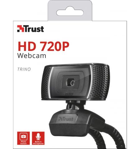 Trust Trino HD Video Webcam, 720p HD Webcam with convenient built-in microphone, 1,43m, USB Trust Trino HD Video Webcam, 720p HD Webcam with convenient built-in microphone, 1,43m, USB