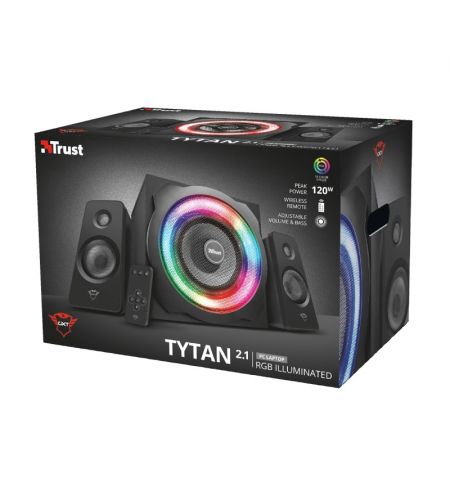 Trust Gaming GXT 629 Tytan RGB Illuminated 2.1 Speaker Set, 120w -